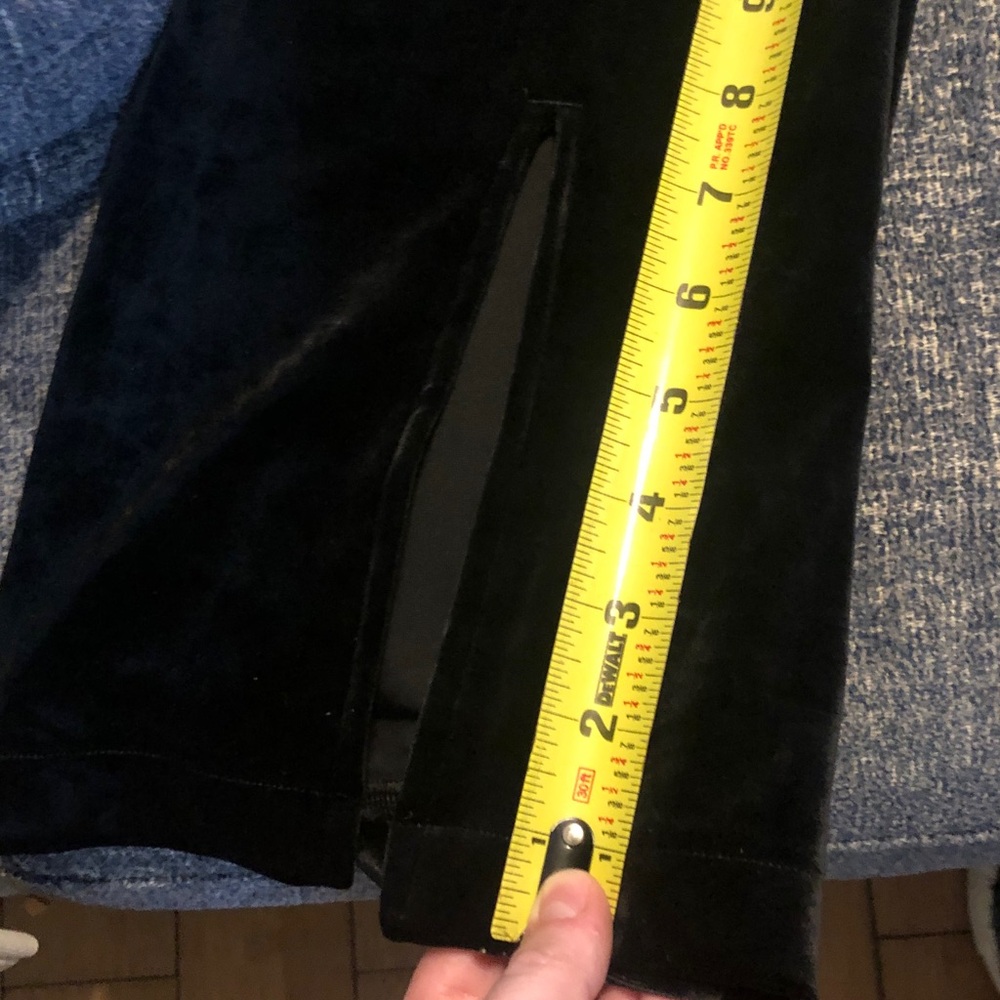 Spanx Y2k Black velvet wide leg pants with a high waist - Picture 7 of 7